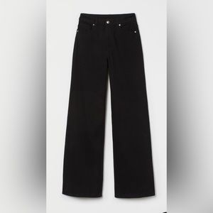 Brand new H&M Wide-leg Twill Pants. Size 2, color black.